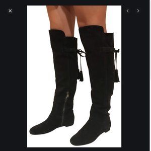 Joan & David - Dahinder Black Suede Boots 8.5 NWT